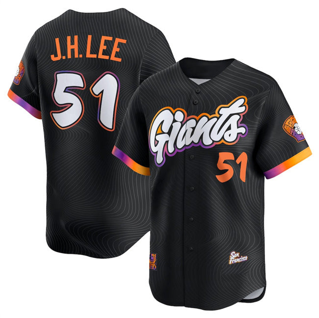 San Francisco Giants #51 Jung Hoo Lee Black FEDASGOGE Anthracite 2025 City Connect Limited Stitched Jersey