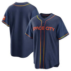 Houston Astros Blank Player Navy FEDASGOGE City Connect Home Game Stitched Jerseys