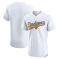 Los Angeles Dodgers Blank Player White Gold FEDASGOGE Limited Elite Home Stitched Jerseys