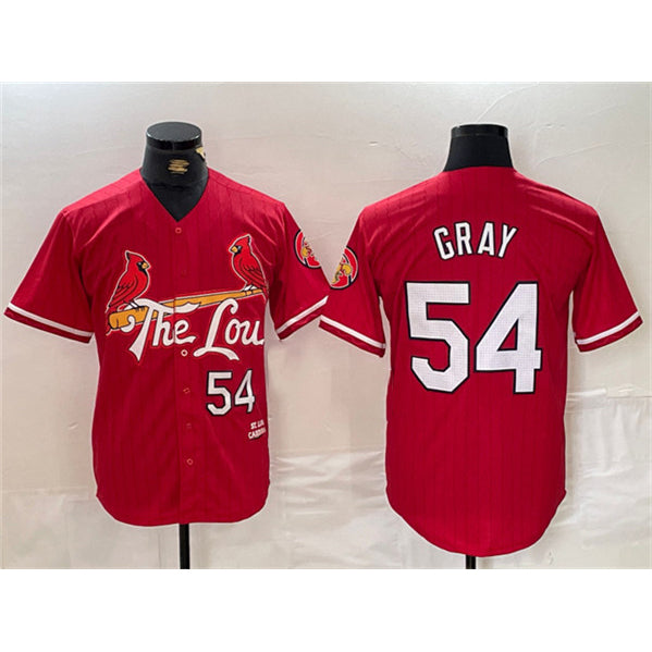 St. Louis Cardinals #54 Sonny Gray Red FEDASGOGE 2024 City Connect Stitched Jersey