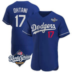 Los Angeles Dodgers #17 Shohei Ohtani Player Royal FEDASGOGE World Series Limited Elite Home Stitched Jerseys