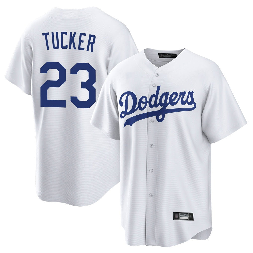 Los Angeles Dodgers #23 Kyle Tucker Player White FEDASGOGE Game Home Stitched Jerseys