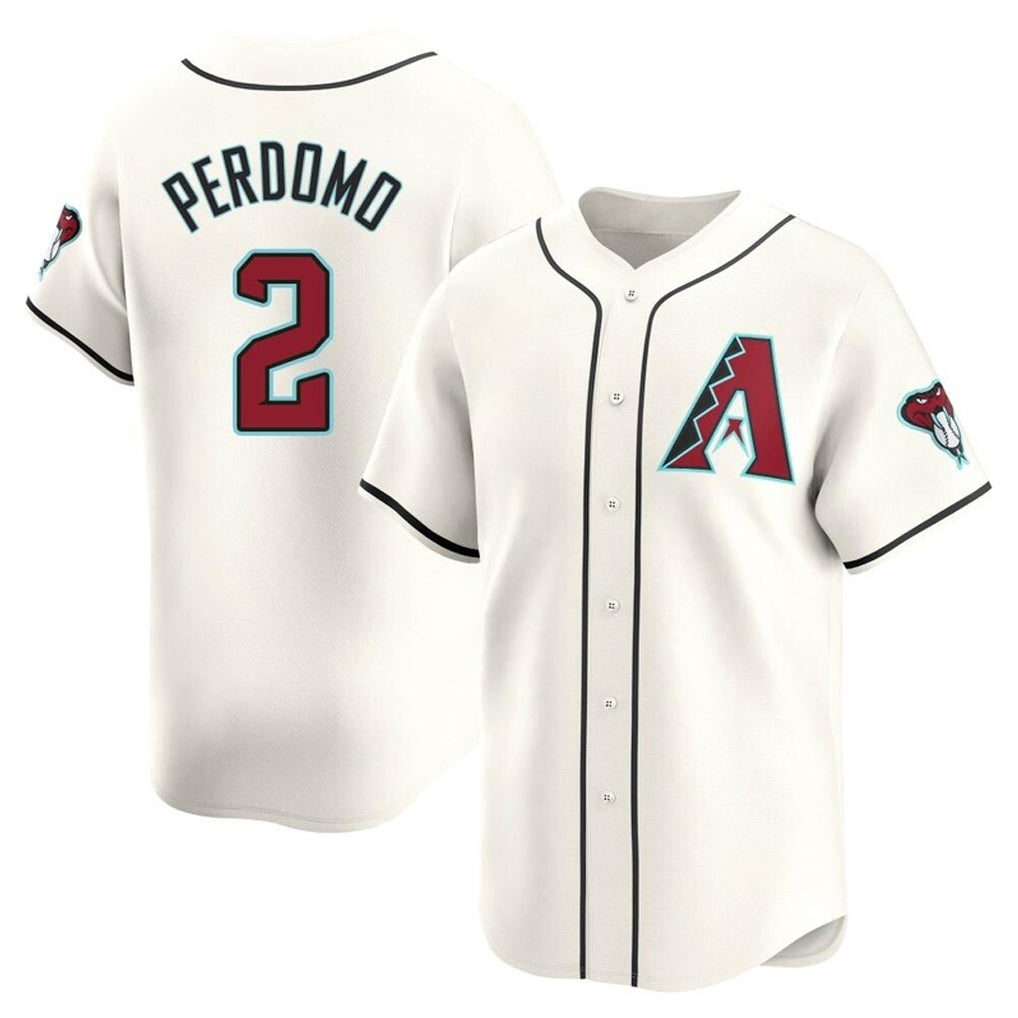 Arizona Diamondbacks #2 Geraldo Perdomo Player Cream FEDASGOGE Limited Home Game Stitched Jerseys