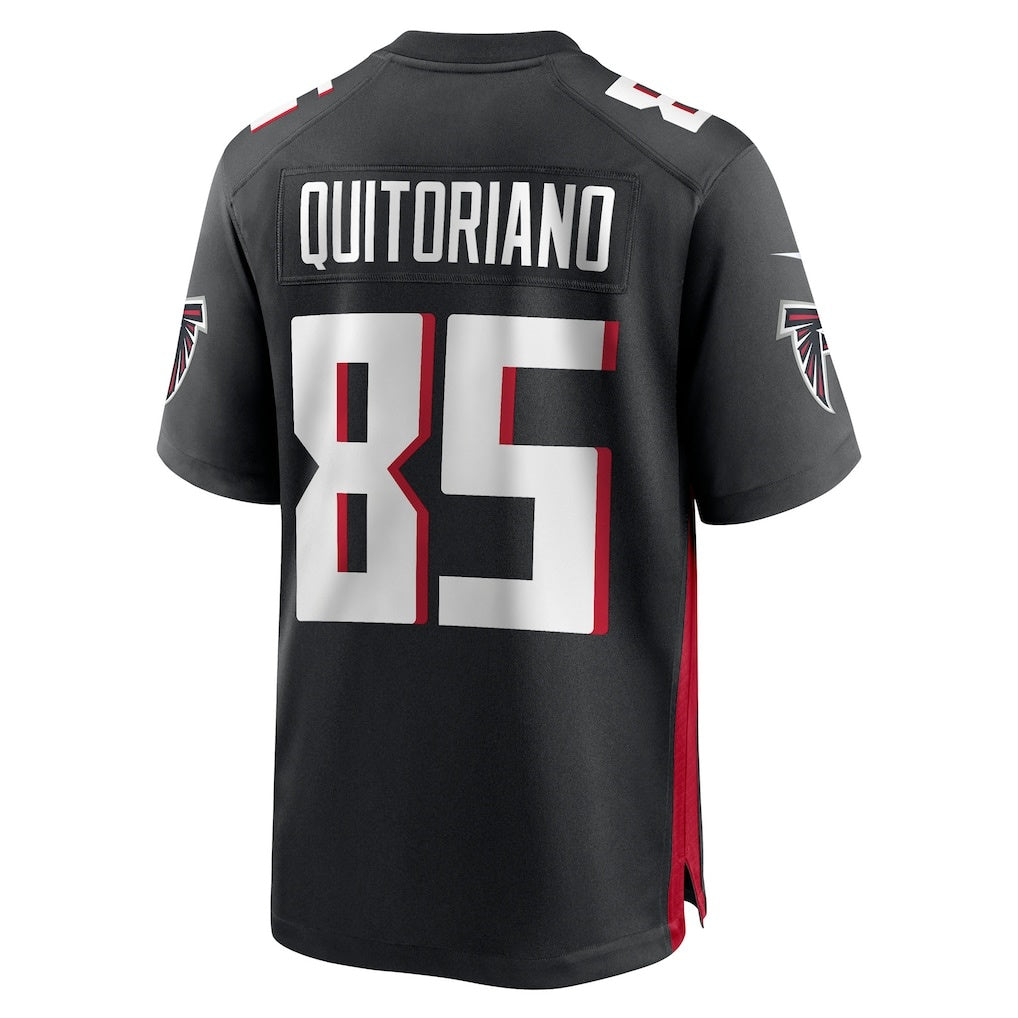 A.Falcons #85 Teagan Quitoriano Black FEDASGOGE Team Game Jersey
