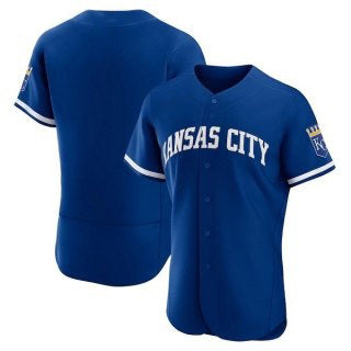 Kansas City Royals Blank Blue FEDASGOGE Flex Base Stitched Jersey