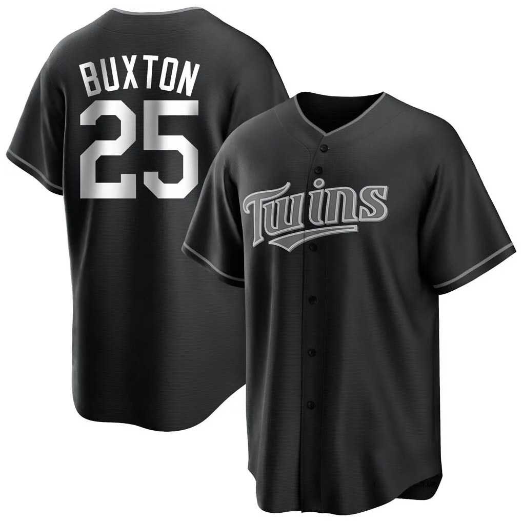 Minnesota Twins #25 Byron Buxton Player Black FEDASGOGEHome Game Stitched Jerseys