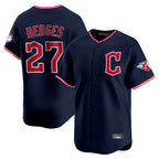Cleveland Guardians #27 Austin Hedges Player Navy FEDASGOGE Limited Home Stitched Jerseys