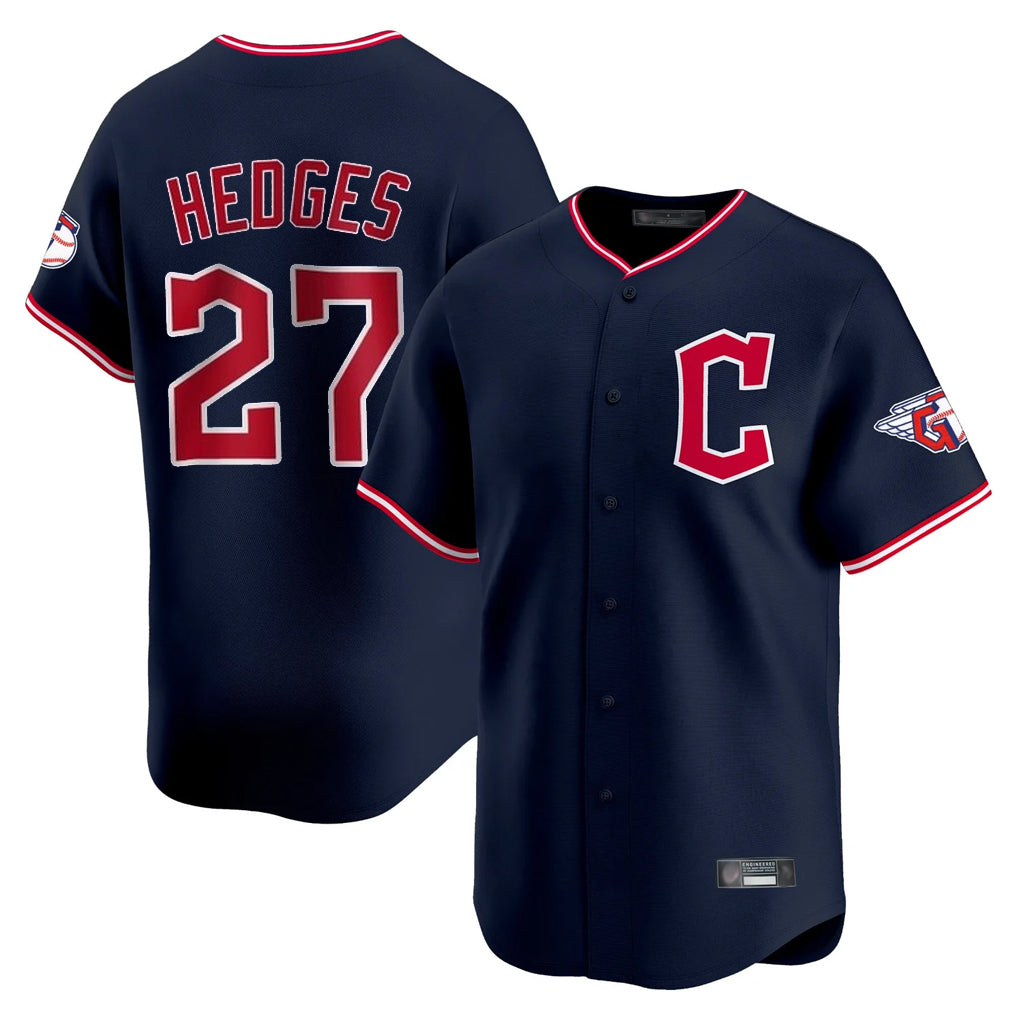 Cleveland Guardians #27 Austin Hedges Player Navy FEDASGOGE Limited Home Stitched Jerseys