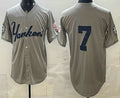 New York Yankees #7 Mickey Mantle Grey FEDASGOGE Without Name Limited Jersey