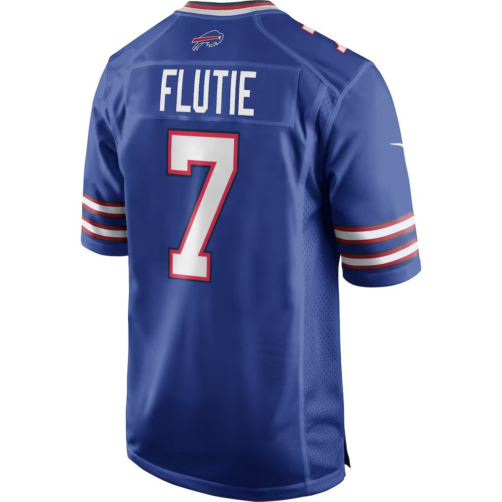 B.Bills #7 Doug Flutie Royal FEDASGOGE Game Retired Player Jersey