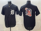 Detroit Tigers Team Big Logo Black FEDASGOGE Limited Stitched Jersey