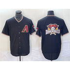Arizona Diamondbacks Black FEDASGOGE Team Big Logo Cool Base Stitched Jersey