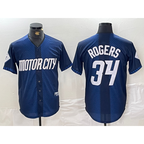 Detroit Tigers #34 Jake Rogers 2024 Navy FEDASGOGE City Connect Cool Base Limited Stitched Jersey 2
