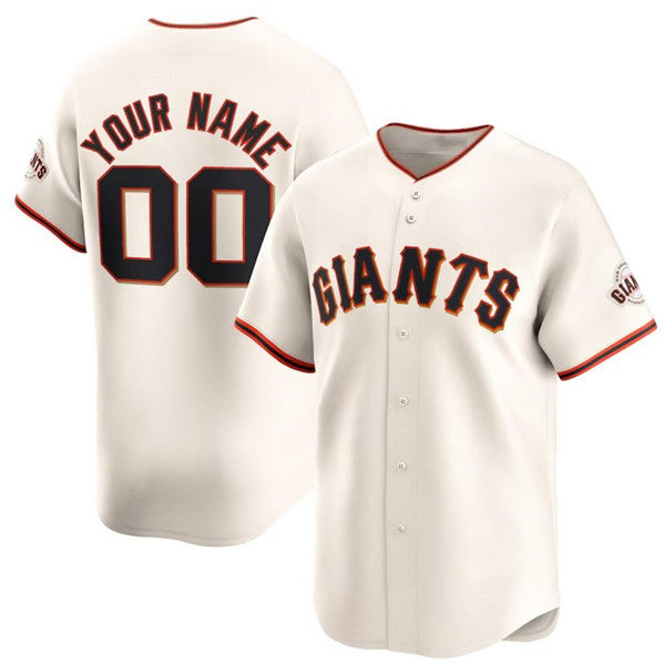 Custom San Francisco Giants Active Player Cream FEDASGOGE Home Limited Stitched Jersey