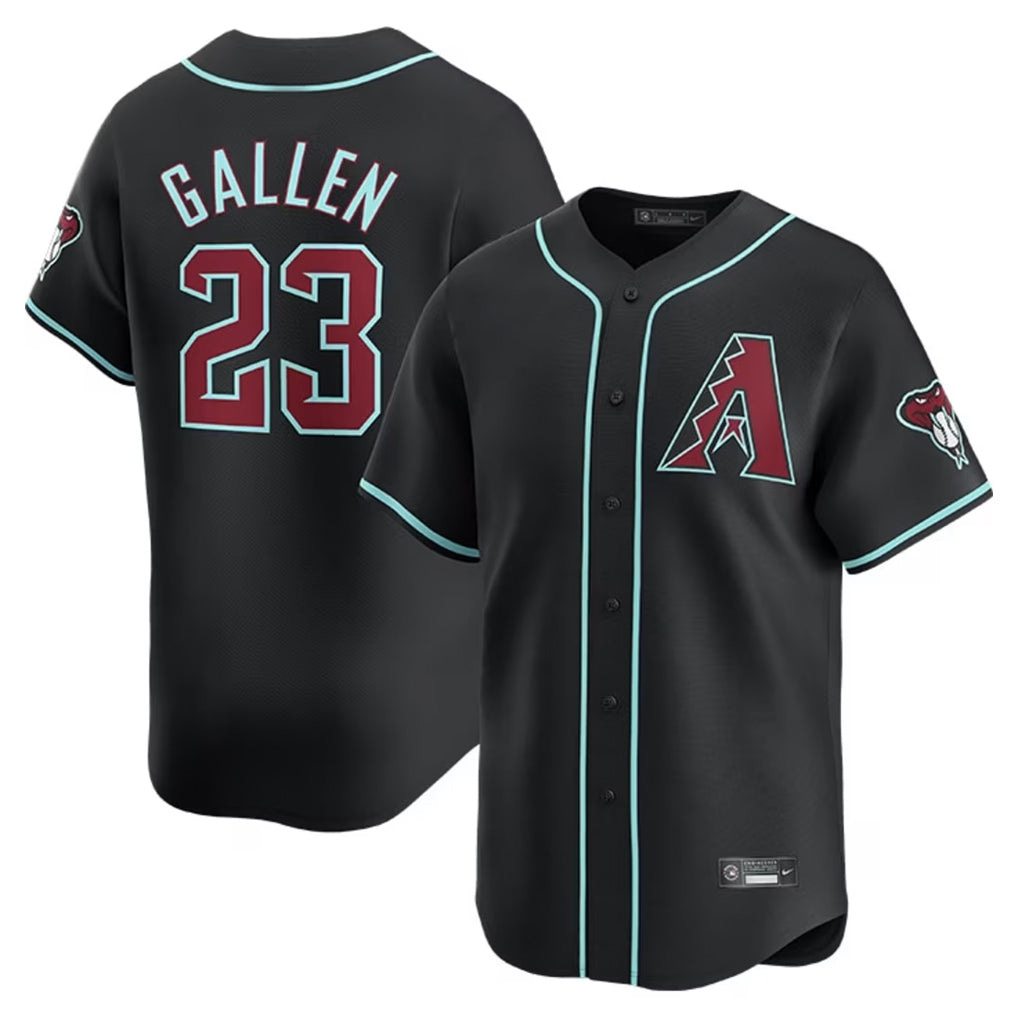 Arizona Diamondbacks #23 Zac Gallen Player Black FEDASGOGE Limited Home Game Stitched Jerseys