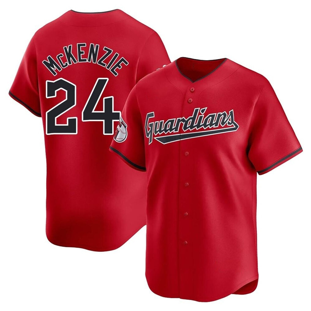 Cleveland Guardians #24 Triston McKenzie Player Red FEDASGOGE Limited Home Stitched Jerseys