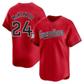 Cleveland Guardians #24 Triston McKenzie Player Red FEDASGOGE Limited Home Stitched Jerseys