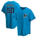 Miami Marlins #50 Agustin Ramirez Player Blue FEDASGOGE Home Game Stitched Jerseys