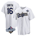 Los Angeles Dodgers #16 Will Smith Player Gold White FEDASGOGE World Series 2026 Collection Stadium Game Stitched Jerseys
