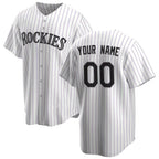 Custom Colorado Rockies White FEDASGOGE Home Replica Jersey
