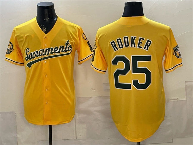 Oakland Athletics #25 Brent Rooker 2026 Yellow FEDASGOGE Alternate Sacramento Celebrating 125 Years Vapor Limited Stitched Jersey