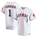 Houston Astros #1 Carlos Correa White FEDASGOGE Home Limited Player Jersey