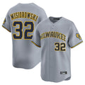 Milwaukee Brewers #32 Jacob Misiorowski Player Gray FEDASGOGE Home Limited Stitched Jerseys