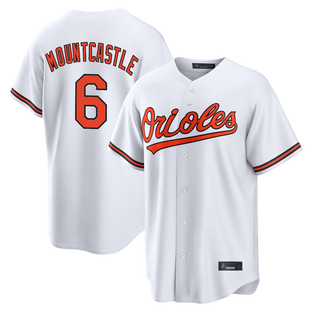 Baltimore Orioles #6 Ryan Mountcastle Player White FEDASGOGE Home Game Stitched Jerseys