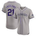 Colorado Rockies #21 Kyle Freeland Player Gray FEDASGOGE Limited Elite Home Stitched Jerseys