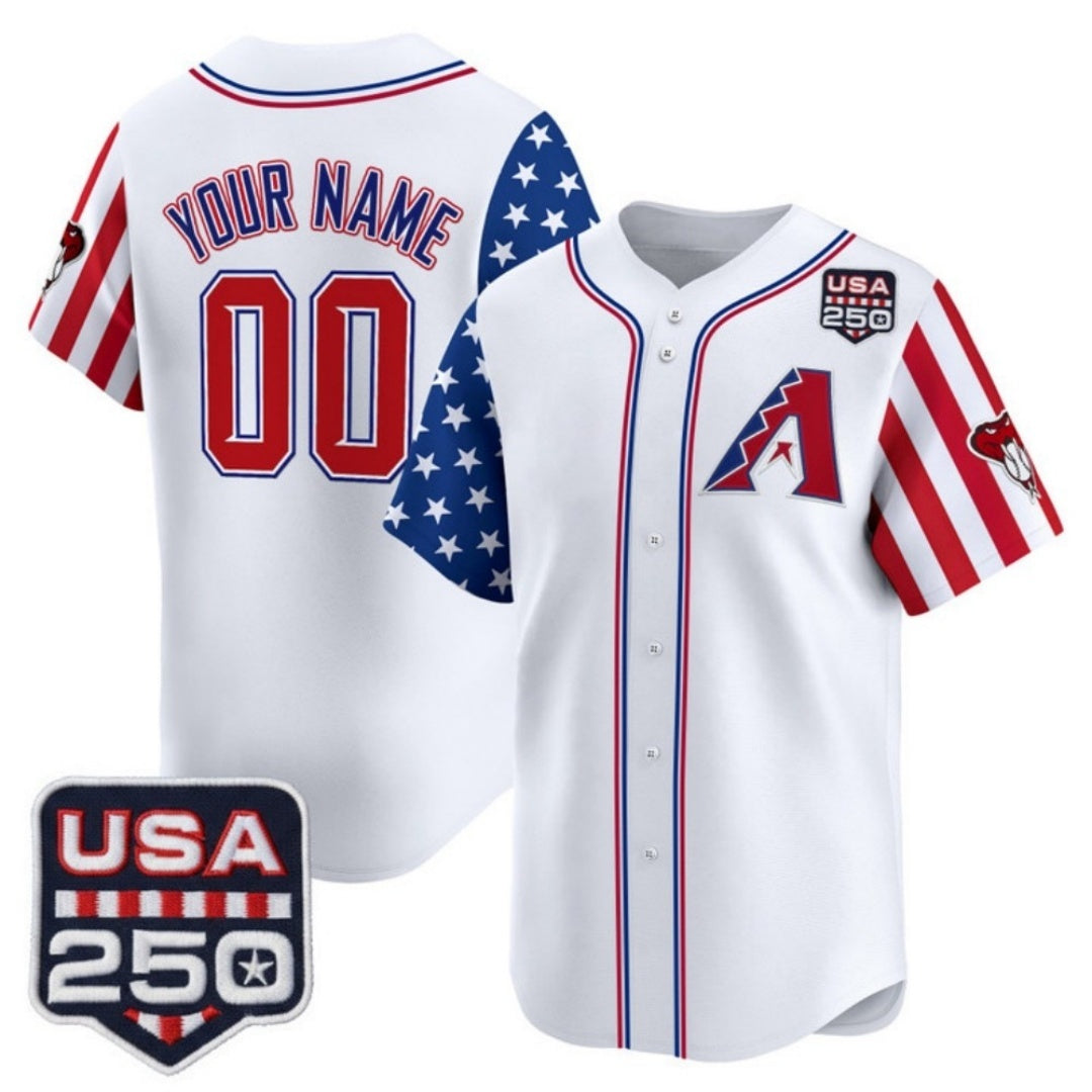 Custom Arizona Diamondbacks America 250 Edition Vapor Premier Limited White FEDASGOGE Stitched Jerseys
