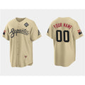 Custom Arizona Diamondbacks Active Player Gold FEDASGOGE 2023 World Series City Connect Cool Base Stitched Jersey