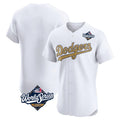 Los Angeles Dodgers Blank Player White Gold FEDASGOGE Limited Elite Home World Series Stitched Jerseys
