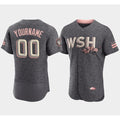 Custom Washington Nationals 2022 Gray FEDASGOGE City Connect Cherry Blossom Flex Base Stitched Jersey