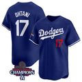 Los Angeles Dodgers #17 Shohei Ohtani Royal FEDASGOGE 2024 World Series Champions Alternate Limited Stitched Jersey