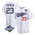 Los Angeles Dodgers #23 Kyle Tucker Player Gold White FEDASGOGE World Series 2026 Collection Stadium Limited Stitched Jerseys