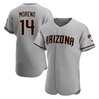 Arizona Diamondbacks #14 Gabriel Moreno Player Gray FEDASGOGE Road Limited Elite Home Game Stitched Jerseys