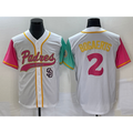 San Diego Padres #2 Xander Bogaerts White FEDASGOGE NEW 2023 City Connect Cool Base Stitched Jersey 4