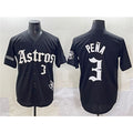 Houston Astros #3 Jeremy Pena Black FEDASGOGE Gothic 'Houston Born Barrio Raised' Limited Stitched Jersey