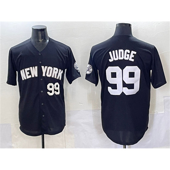 New York Yankees #99 Aaron Judge Black FEDASGOGE Limited Stitched Jersey