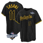 Los Angeles Dodgers #11 Roki Sasaki Player Black FEDASGOGE World Series Snake Skin City Game Home Stitched Jerseys