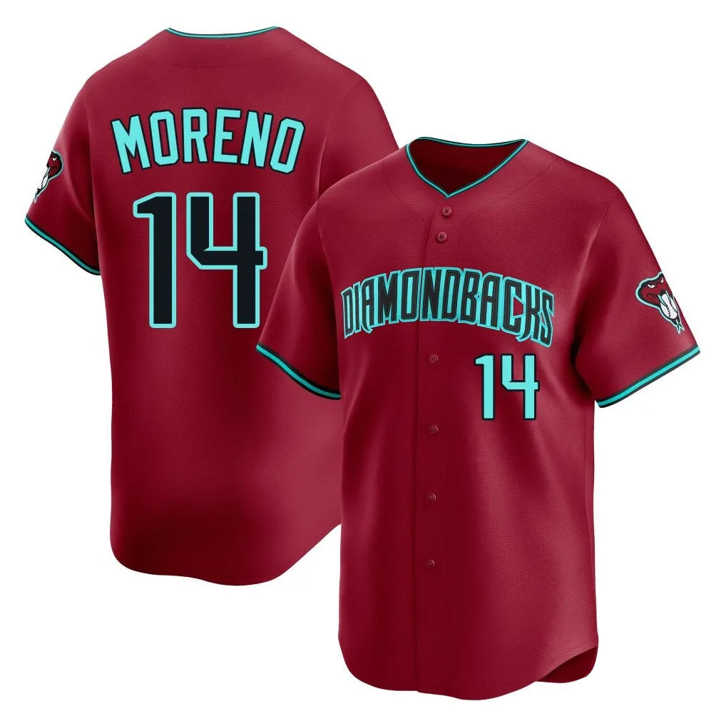 Arizona Diamondbacks #14 Gabriel Moreno Player Red FEDASGOGE Limited Home Game Stitched Jerseys