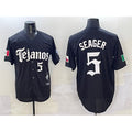 Texas Rangers #5 Corey Seager Black FEDASGOGE Mexico 2025 Vapor Premier Limited Stitched Jersey