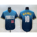 Philadelphia Phillies #10 JT Realmuto Number Blue FEDASGOGE 2024 City Connect Limited Stitched Jerseys