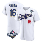 Los Angeles Dodgers #16 Will Smith Player Gold White FEDASGOGE World Series 2026 Collection Stadium Limited Elite Stitched Jerseys