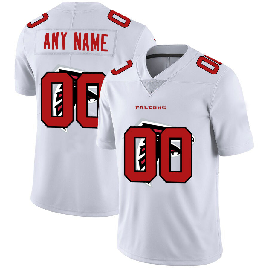 Custom A.Falcons White FEDASGOGE Team Big Logo Vapor Untouchable Limited Jersey