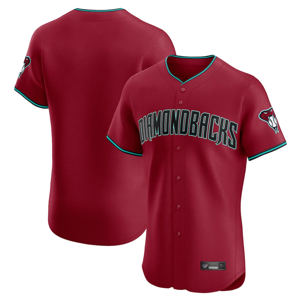 Arizona Diamondbacks Red FEDASGOGE Limited Elite Home Game Blank Player Stitched Jerseys