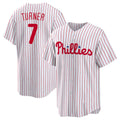 Philadelphia Phillies #7 Trea Turner White FEDASGOGE Home Replica Player Jersey