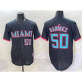 Miami Marlins #50 Agust¨ªn Ram¨ªrez Black FEDASGOGE 2025 City Connect Limited Stitched Jersey