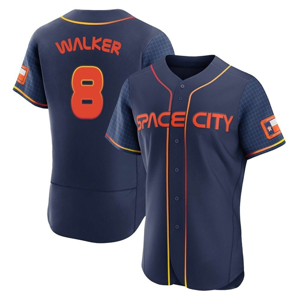 Houston Astros #8 Christian Walker Player Navy FEDASGOGE City Connect Limited Elite Home Stitched Jerseys