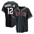Arizona Diamondbacks #12 Lourdes Gurriel Jr Player Black FEDASGOGE Home Game Stitched Jerseys
